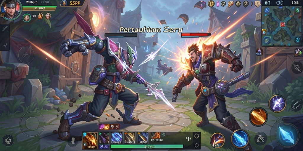 Gameplay dinamis dan strategi tim di 55RP.