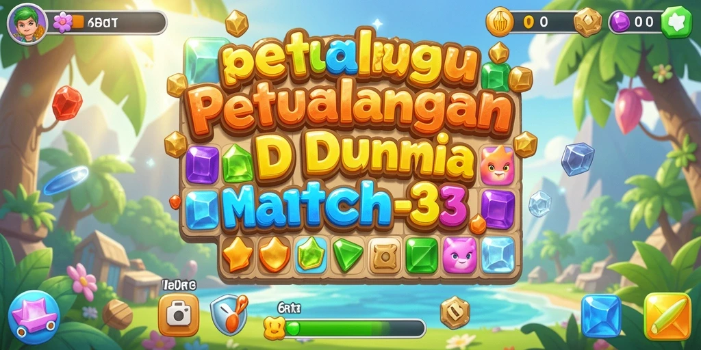 Screenshot 6RT menampilkan gameplay seru Match-3 yang menantang.