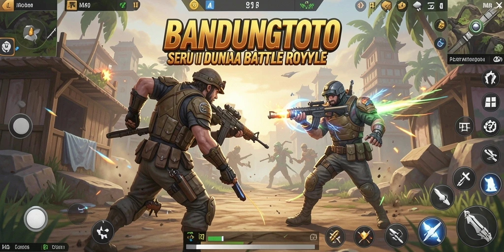 Screenshot gameplay menunjukkan aksi seru Battle Royale.