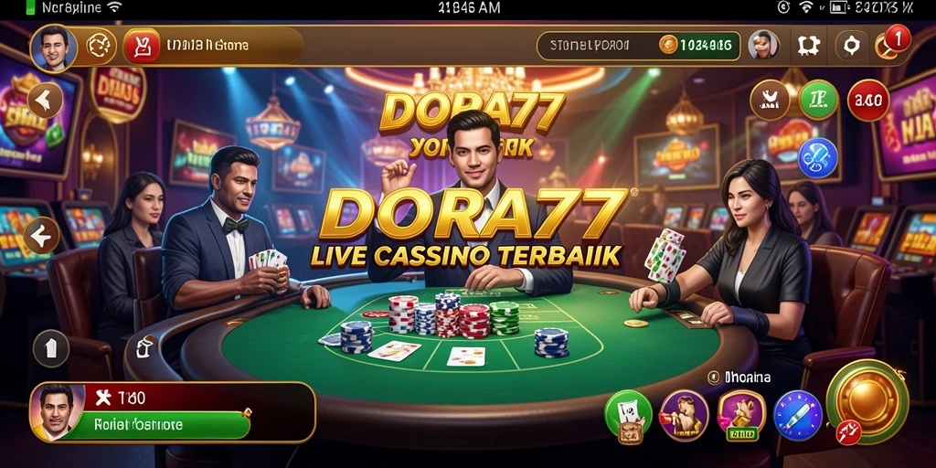 Tampilan gameplay DORA77 yang seru dalam Live Casino.