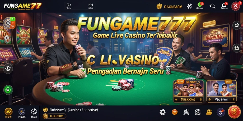 Tampilan menarik dari gameplay Live Casino FUNGAME777.
