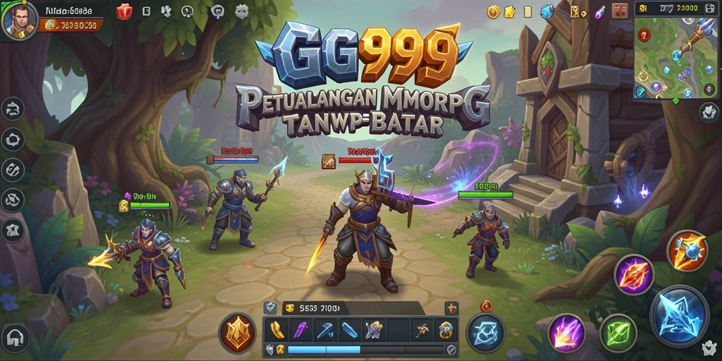Tampilan gameplay GG999 yang menakjubkan di dunia MMORPG.
