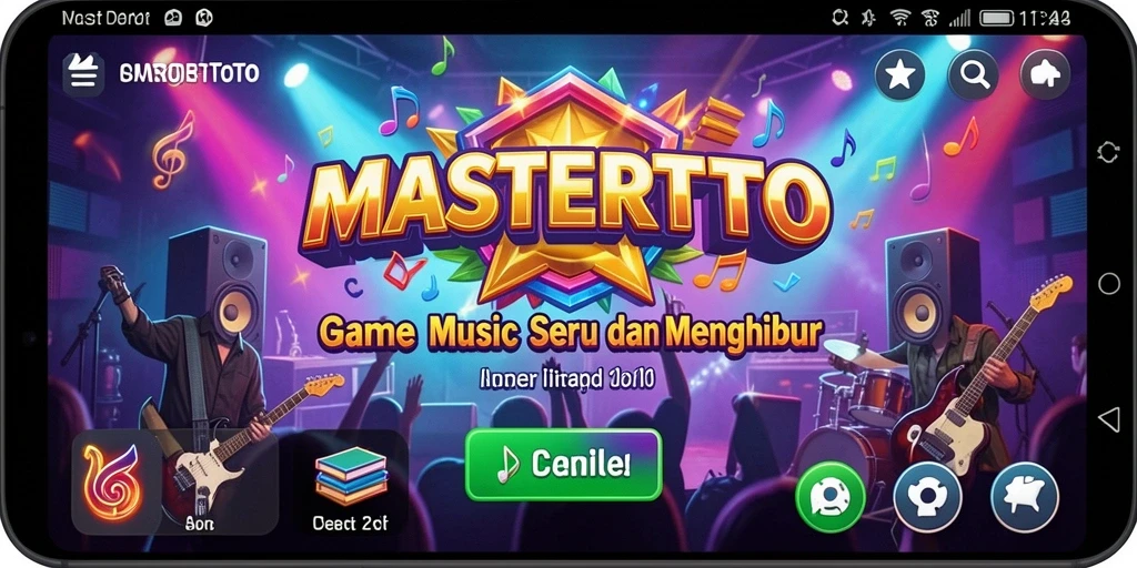 Tampilan gameplay menarik dari MASTERTOTO dengan suasana musik yang dinamis.