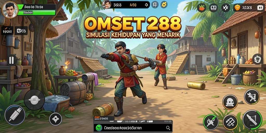 Tampilan gameplay simulasi kehidupan di OMSET288 yang menawan.