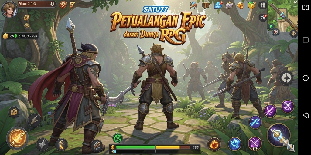 Tangkapan layar menunjukkan aksi seru dalam pertempuran RPG.