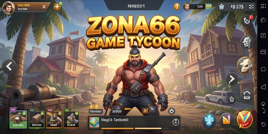 Tampilan gameplay seru dan strategis di ZONA66.