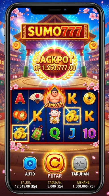 Tampilan beranda aplikasi sumo777 yang menarik dan mudah digunakan.